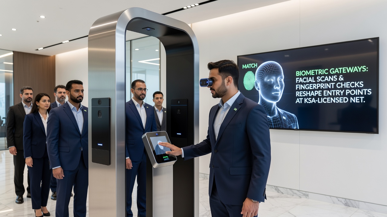 Vingerafdrukscanner in gebruik bij een KSA-gereguleerd platform