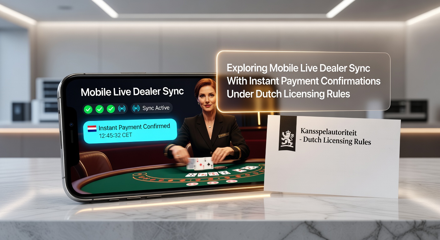 Illustratie van mobiele live dealer synchronisatie met betalingsbevestigingen in Nederlandse casinos