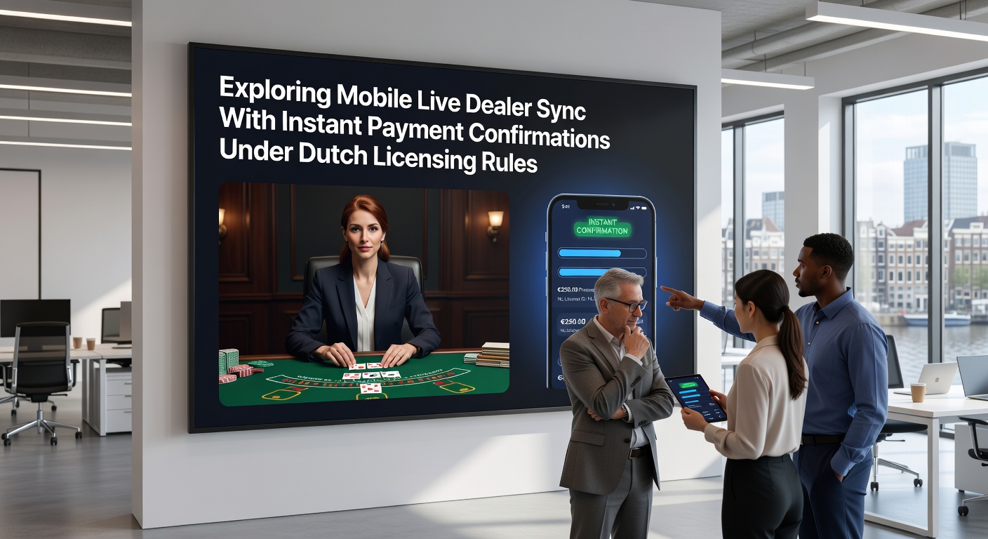 Voorbeeld van mobiele app interface met live dealer en betalingsbevestiging