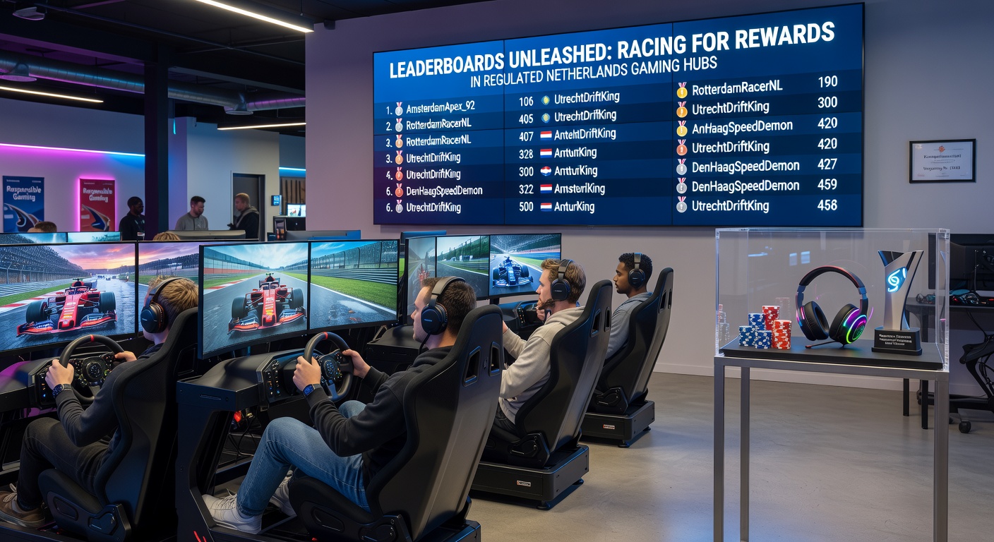 Schermafbeelding van een dynamische leaderboard in een Nederlands online casino, met spelersnamen en punten die real-time 업데이트 worden