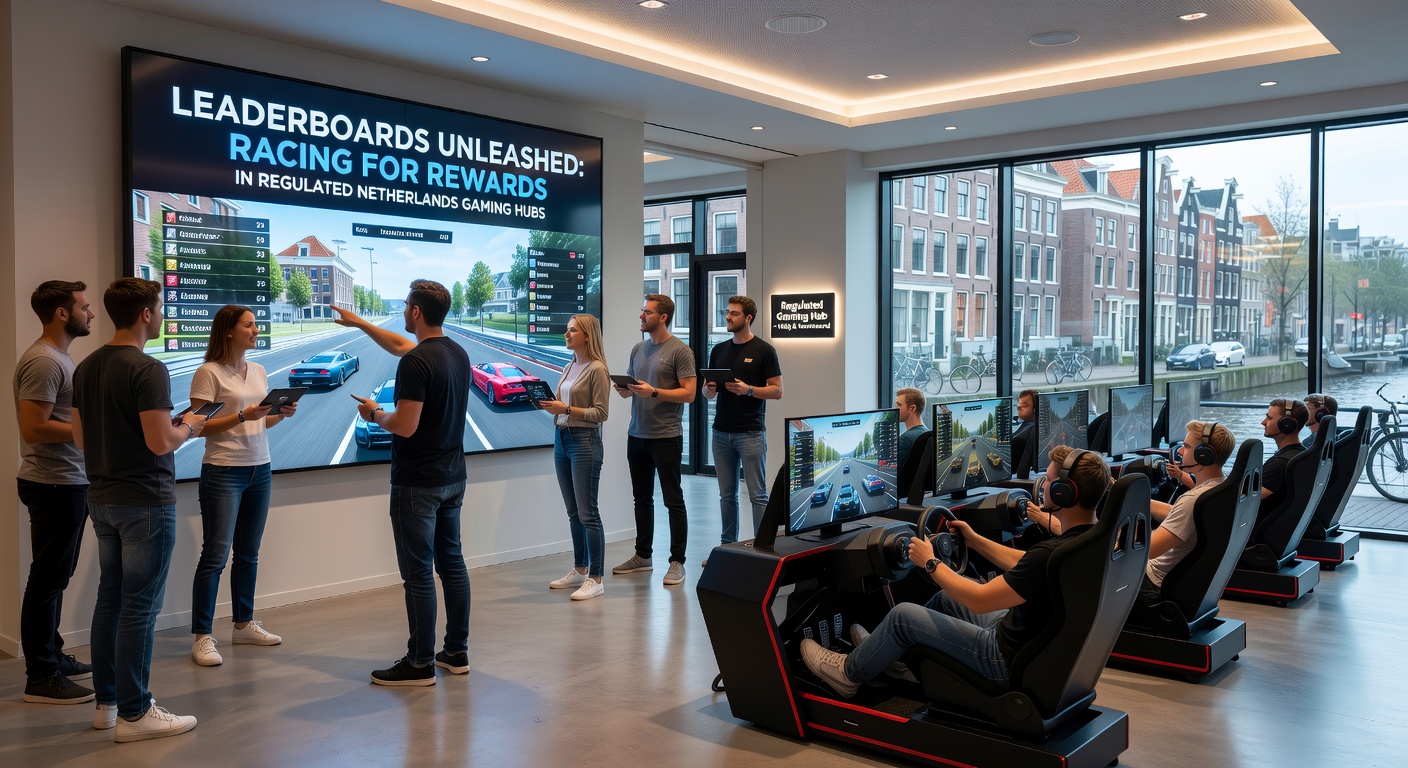 Close-up van een mobiele app met een leaderboard, tonen top spelers met bonussen en real-time scores in een Nederlands casino