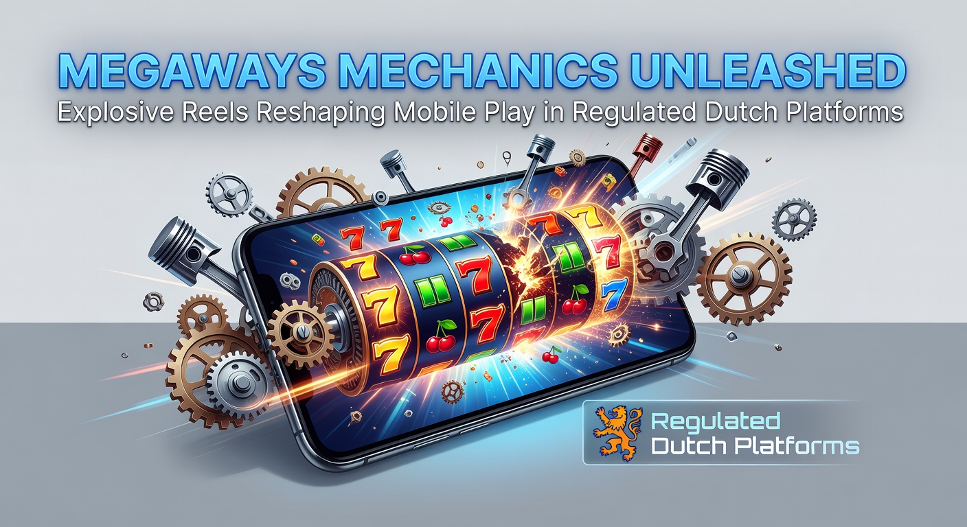 Schermafbeelding van een Megaways slot met exploderende reels op een mobiel apparaat in een Nederlands casino-app
