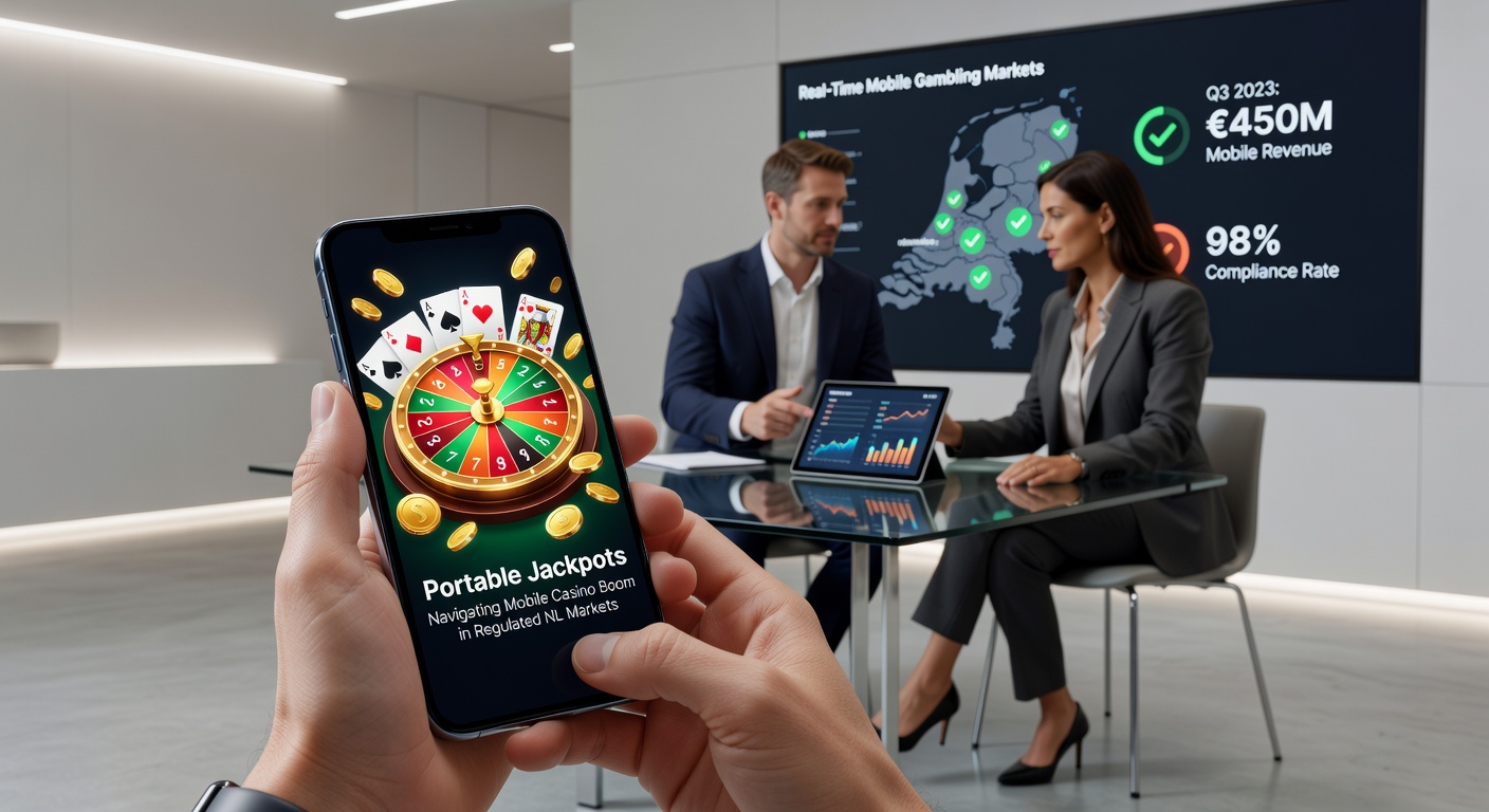 Smartphone met draaiende gokkast jackpot op mobiel casino scherm in Nederlandse context