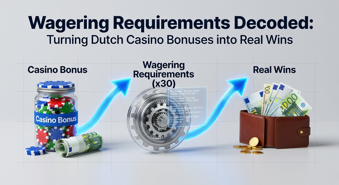 Voorbeeld van een bonuscalculator met wagering tracker in een Nederlands casino-interface